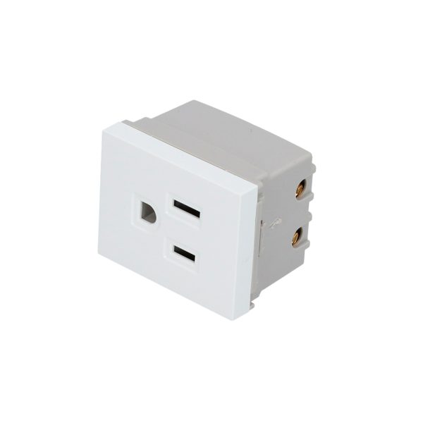 P611B - Contacto aterrizado 1/2, línea Premium, color blanco Surtek