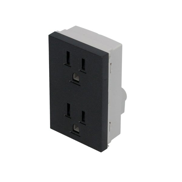 P612N - Contacto dúplex 1/1, línea Premium, color negro Surtek