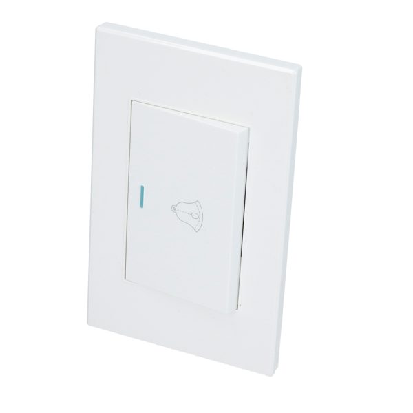 P618B - Placa para timbre 1/1, línea Premium, color blanco Surtek