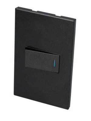 P619N.jpg P619N - Placa 1 Interruptor 1/3, línea Premium, color negro Surtek