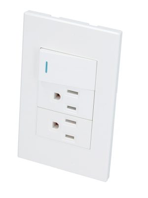 P625B - Placa 1 Interruptor 2 contactos 1/3, línea Premium, color blanco Surtek