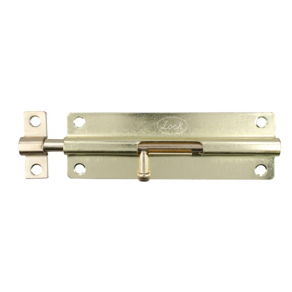PABL6 - Pasador de sobreponer tipo barril acabado latón brillante, 6 cm Lock