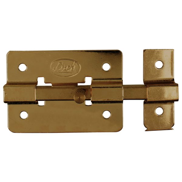 PASA8 - Pasador de sobreponer de barra latón antiguo 8 cm Lock