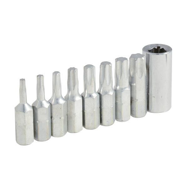 PFTX9.jpg PFTX9 - Juego de puntas Torx hexágono de 1/4", 4 piezas en blíster Surtek