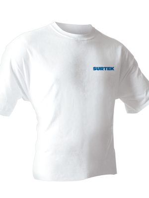 PLA100L - Playera cuello redondo color blanco talla L Surtek