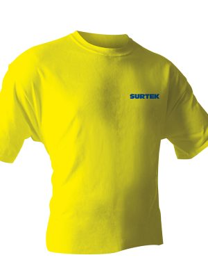PLA101M - Playera cuello redondo color amarillo talla M Surtek