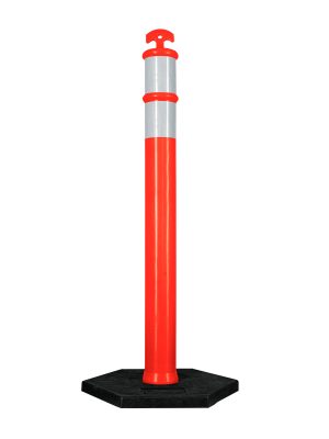 POS115 - Poste delimitador con base y reflejante, 115 cm Surtek