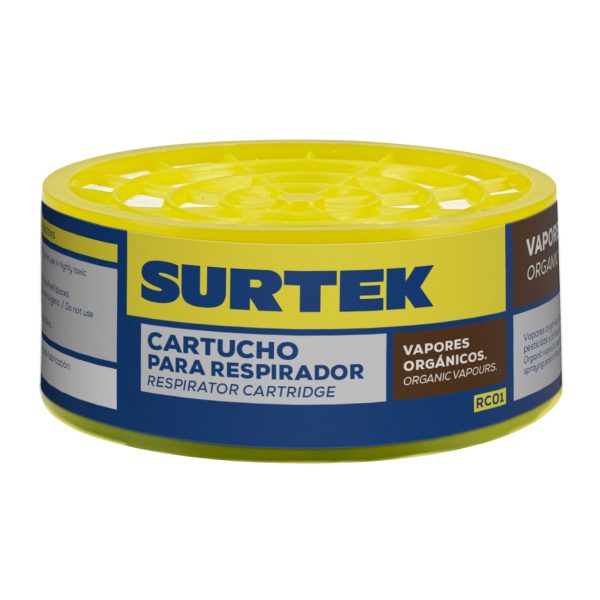 RC01 - Cartucho para respirador con protección para vapores orgánicos Surtek