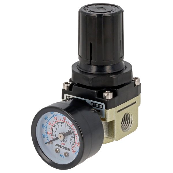 REG15 - Regulador de aire con manómetro 150PSI Surtek
