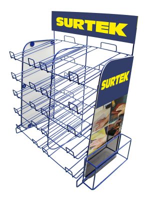 RLIJA - Rack despachador de mostrador para lijas 50 x 28 x 65 cm Surtek