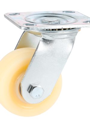 RN10G - Rodaja de polipropileno blanca giratoria 4" Surtek