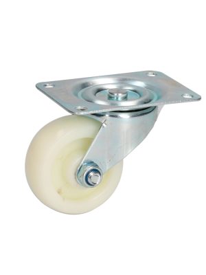 RN7G.jpg RN7G - Rodaja de polipropileno blanca giratoria 3" Surtek