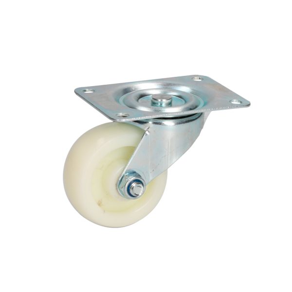 RN7G - Rodaja de polipropileno blanca giratoria 3" Surtek