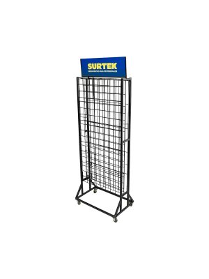 RPA3 - Rack de piso para 120 pinturas en aerosol 180 x 60 x 45 cm Surtek