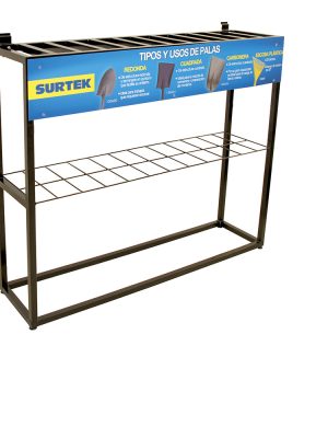 RPALA - Rack de piso para palas y escobas 122 x 30 x 102 cm Surtek