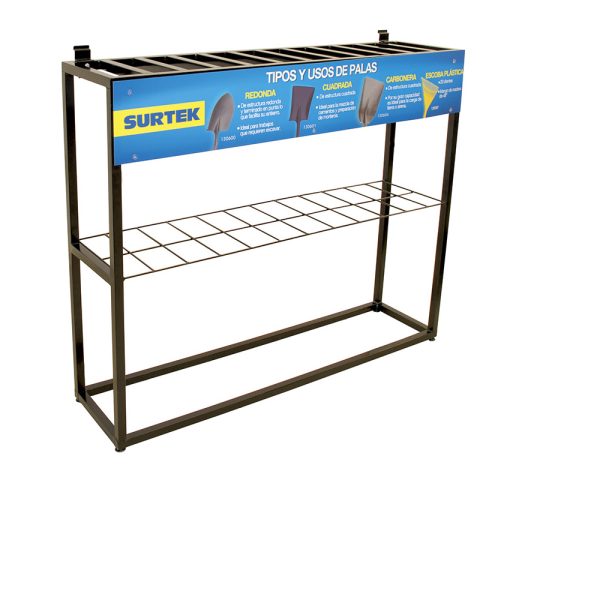 RPALA - Rack de piso para palas y escobas 122 x 30 x 102 cm Surtek