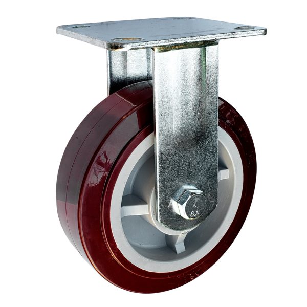 RPU16F - Rodaja de poliuretano marrón fija 6" Surtek