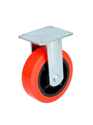 RR15F.jpg RR15F - Rodaja de poliuretano rojo fija 6" Surtek