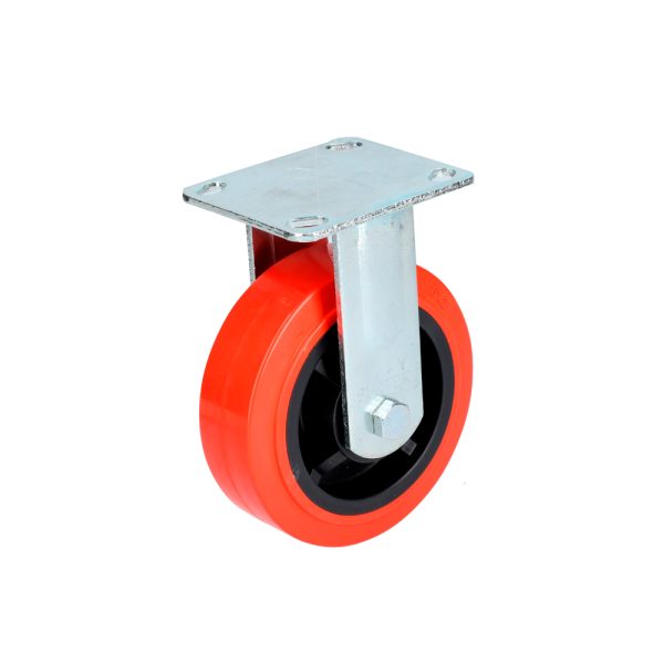 RR15F.jpg RR15F - Rodaja de poliuretano rojo fija 6" Surtek