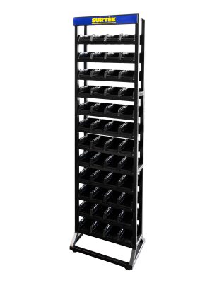 RTORG - Rack de piso para tornillos, 48 gavetas plásticas Surtek