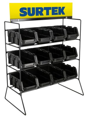 RTORG1 - Rcak despachador de mostrador para tornillería, 12 gavetas plásticas Surtek