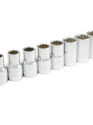 S01S.jpg S01S - Juego de dados cuadro de 1/2" en pulgadas, 12 puntas, 8 piezas Surtek