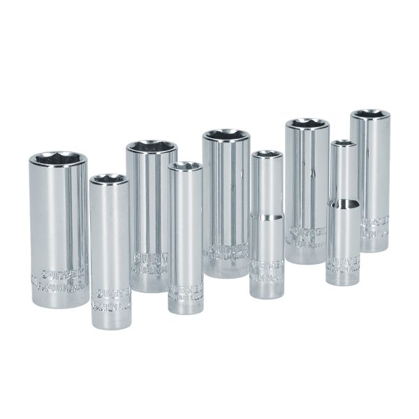 S13M.jpg S13M - Juego de dados largos cuadro de 1/4", 6 puntas, métricos, 9 piezas Surtek