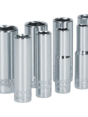 S13S.jpg S13S - Juego de dados largos cuadro de 1/4", 6 puntas, en pulgadas, 8 piezas Surtek