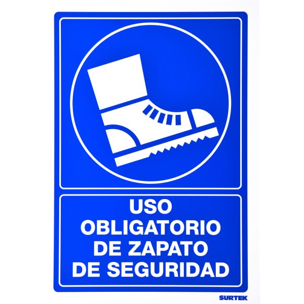 SES10.jpg SES10 - Señal "Uso obligatorio de zapato de seguridad" Surtek