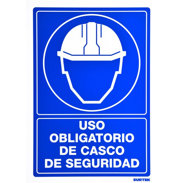 SES12 - Señal "Uso obligatorio de casco de seguridad" Surtek