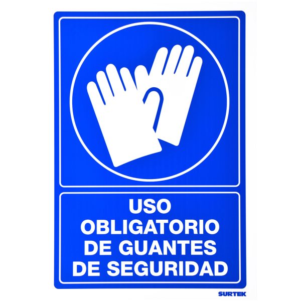 SES14 - Señal "Uso obligatorio de guantes de seguridad" Surtek