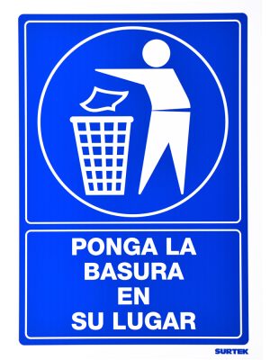SES15.jpg SES15 - Señal "Ponga la basura en su lugar" Surtek