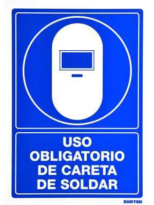 SES17.jpg SES17 - Señal "Uso obligatorio de careta de soldar" Surtek