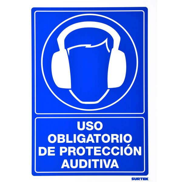 SES18 - Señal "Uso obligatorio de protección auditiva" Surtek