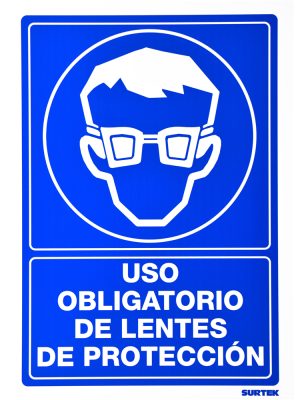 SES20.jpg SES20 - Señal "Uso obligatorio de lentes de protección" Surtek