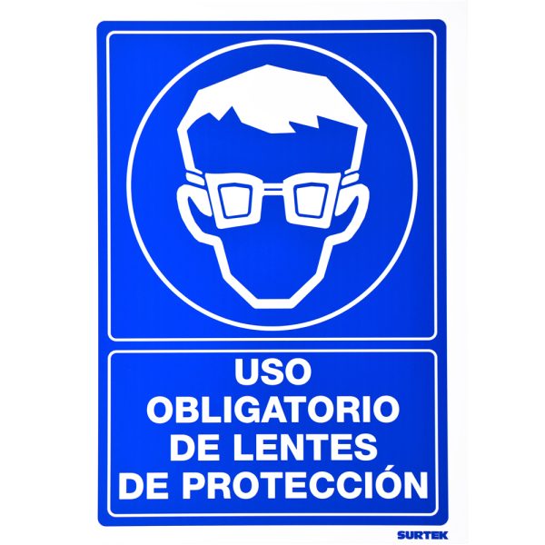 SES20 - Señal "Uso obligatorio de lentes de protección" Surtek