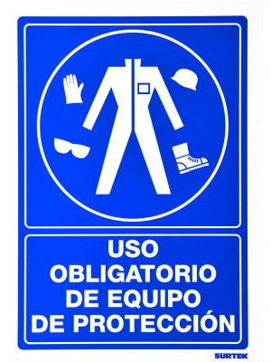 SES21.jpg SES21 - Señal "Uso obligatorio de equipo de protección" Surtek