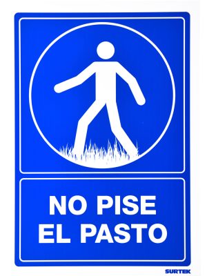 SES23.jpg SES23 - Señal "No pise el pasto" Surtek