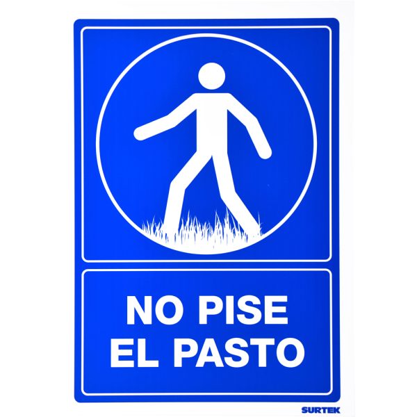 SES23 - Señal "No pise el pasto" Surtek