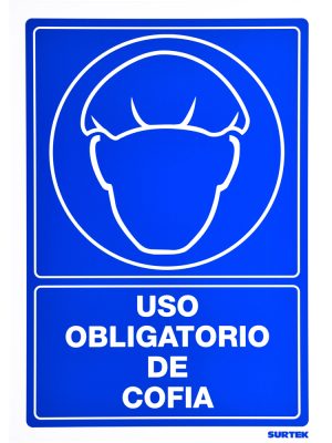 SES25.jpg SES25 - Señal "Uso obligatorio de cofia" Surtek