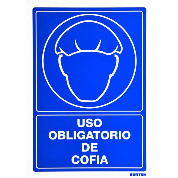 SES25 - Señal "Uso obligatorio de cofia" Surtek
