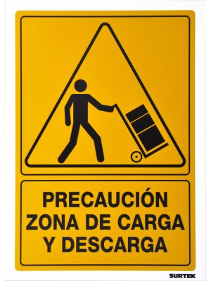 SES26.jpg SES26 - Señal "Precaución zona de carga y descarga" Surtek