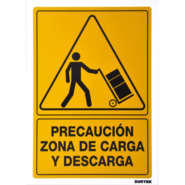 SES26 - Señal "Precaución zona de carga y descarga" Surtek