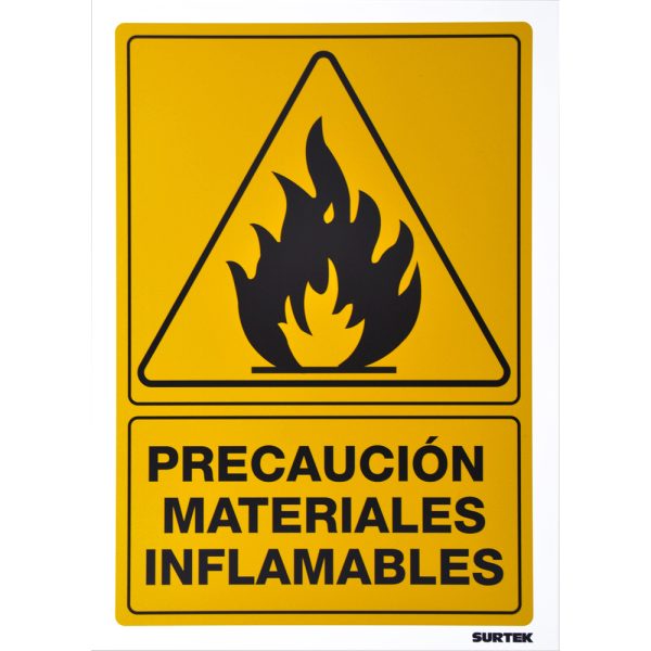 SES28 - Señal "Precaución materiales inflamables" Surtek