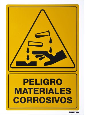 SES29.jpg SES29 - Señal "Peligro materiales corrosivos" Surtek