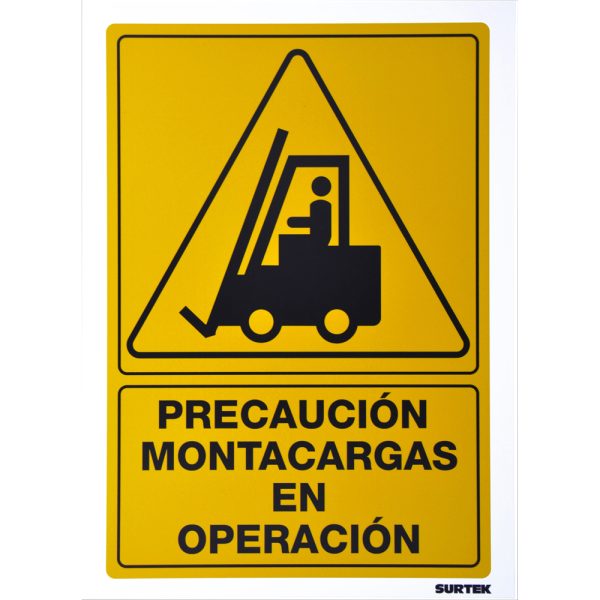 SES30 - Señal "Precaución montacargas en operación" Surtek