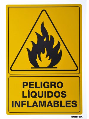 SES32.jpg SES32 - Señal "Peligro líquidos inflamables" Surtek