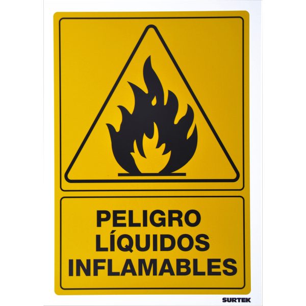 SES32 - Señal "Peligro líquidos inflamables" Surtek