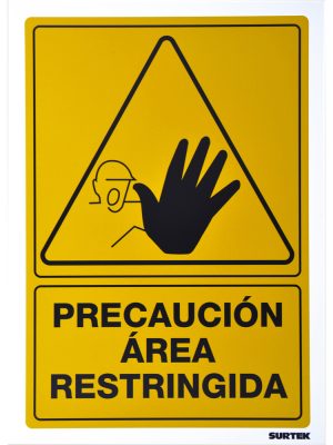 SES34.jpg SES34 - Señal "Precaución área restringida" Surtek