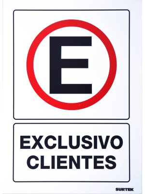 SES37.jpg SES37 - Señal "Exclusivo clientes" Surtek